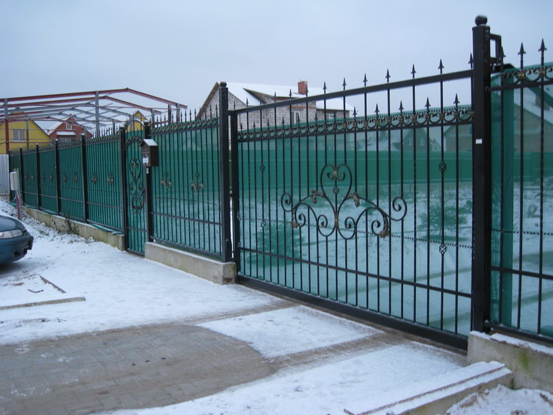 Купить Секционный забор из поликарбоната бирюзовый